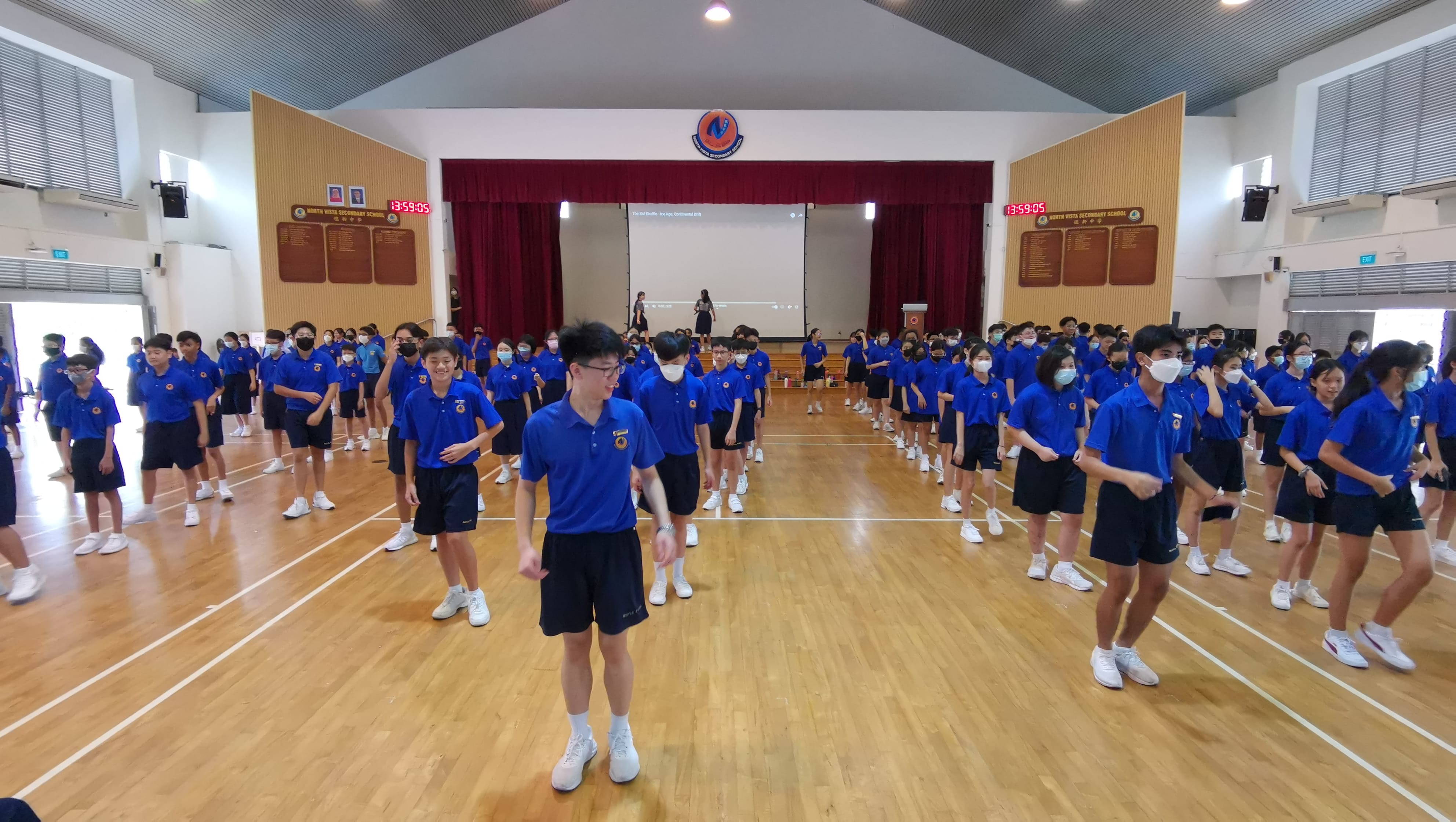 NV students in the school hall