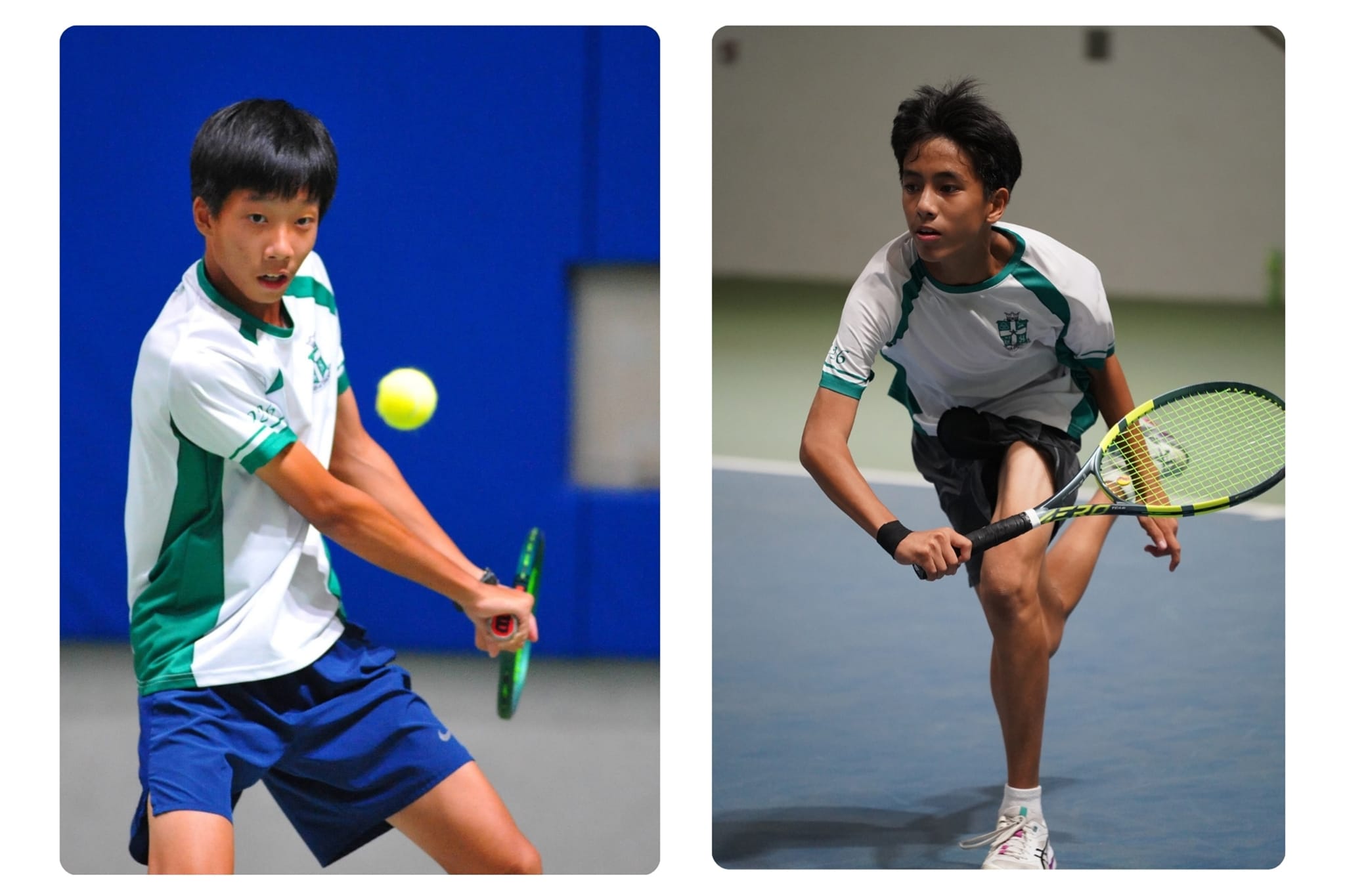 SJI Tennis boys in action