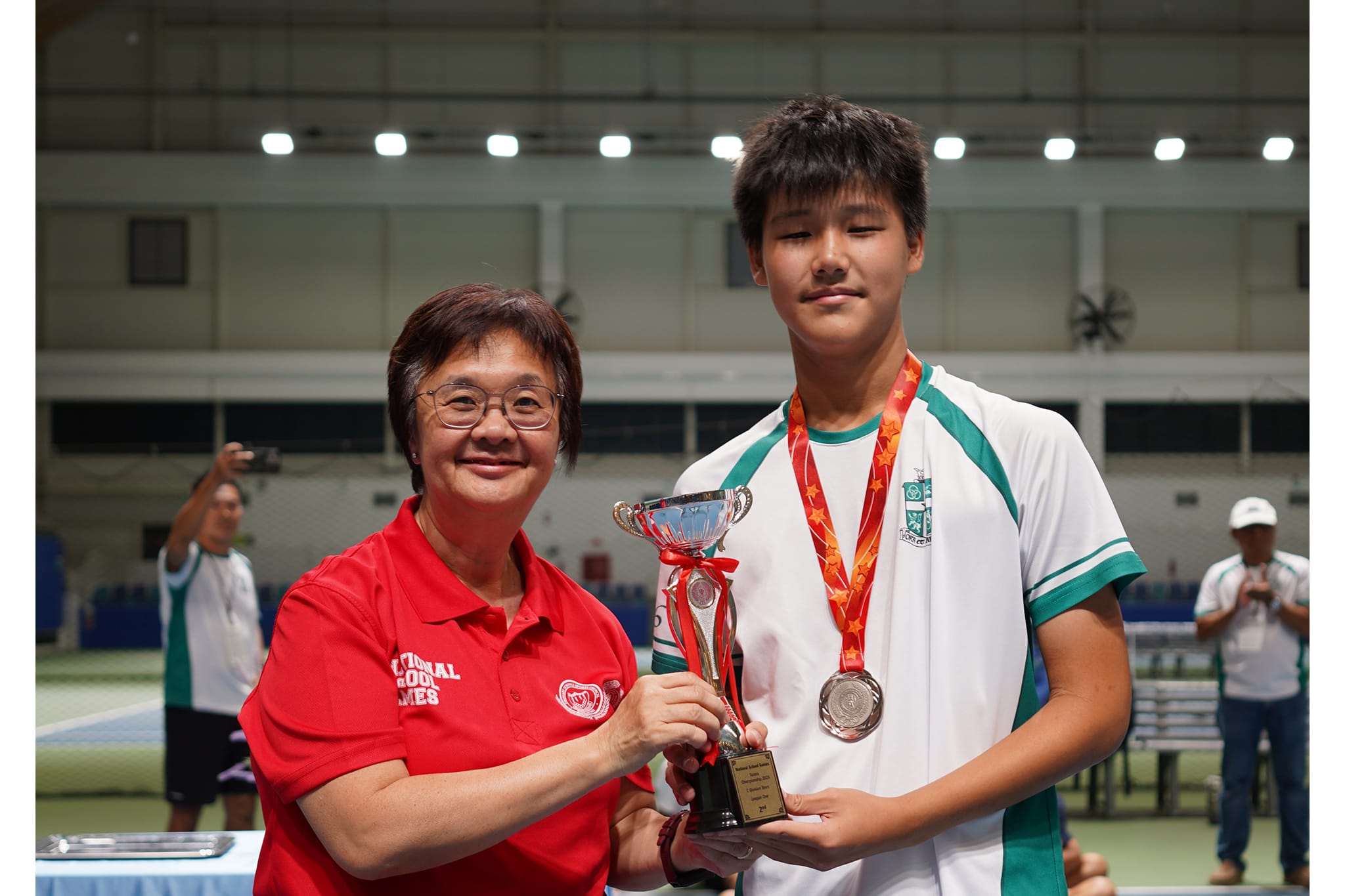 Captain with the trophy