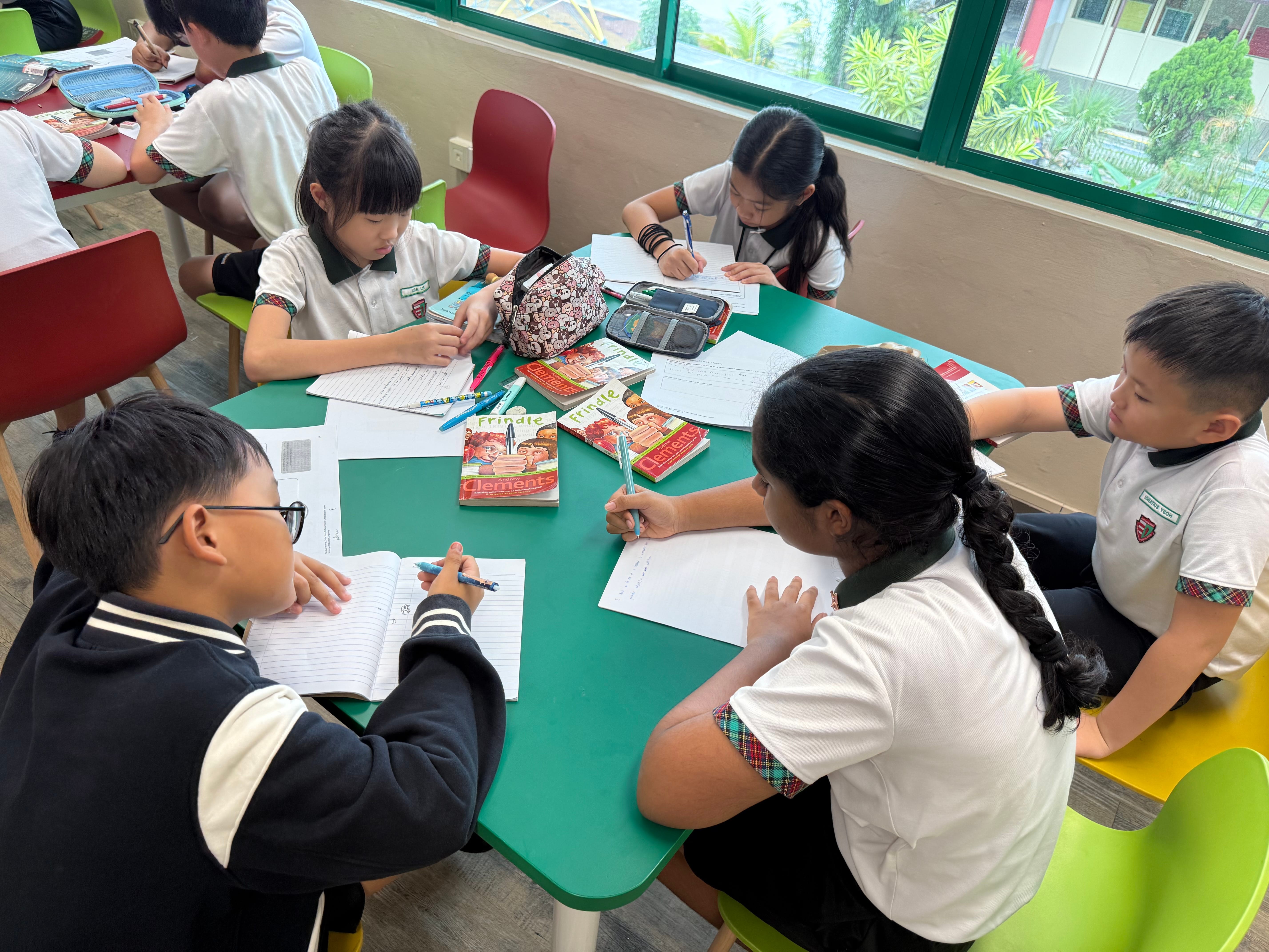 Student taking part in Reading Circles activities.