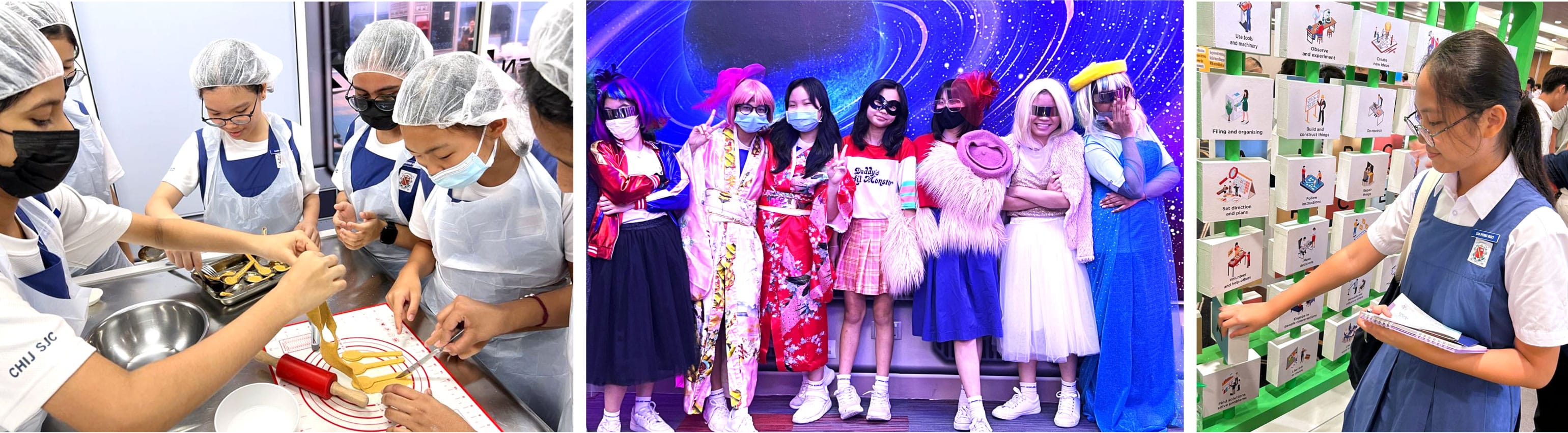 image collage of students cosplaying