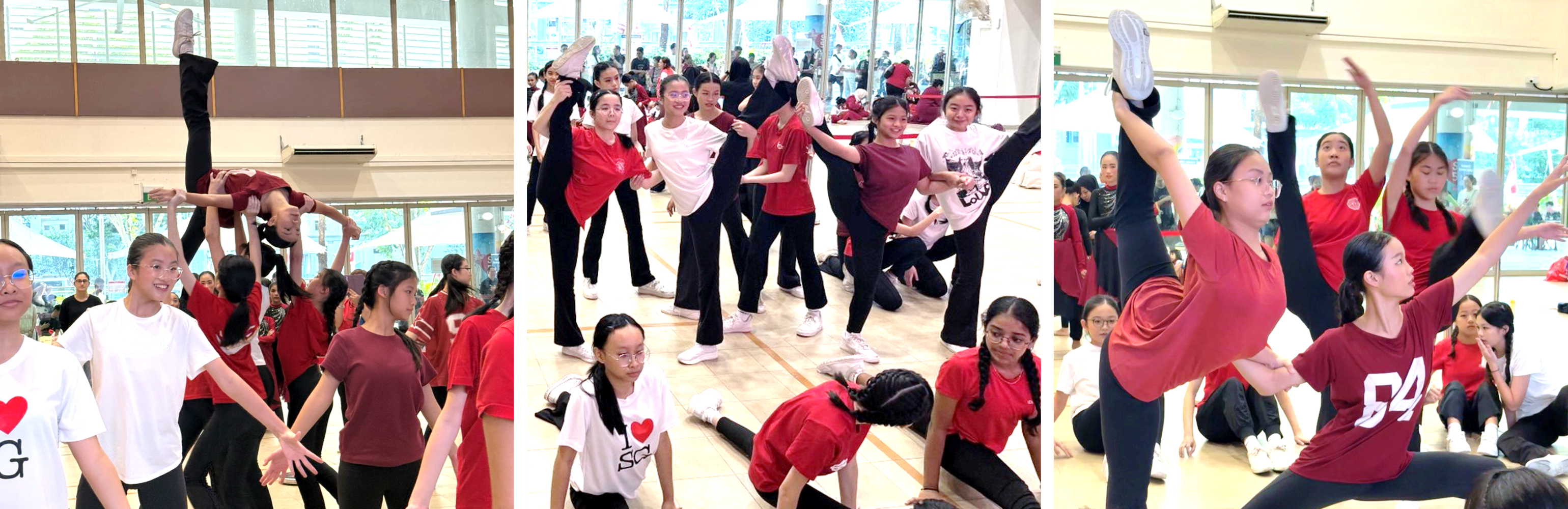 Modern Dance student practicing before their performance