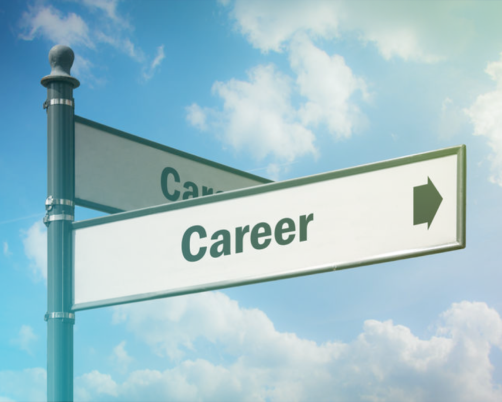 Image of a career signpost indicating career switch