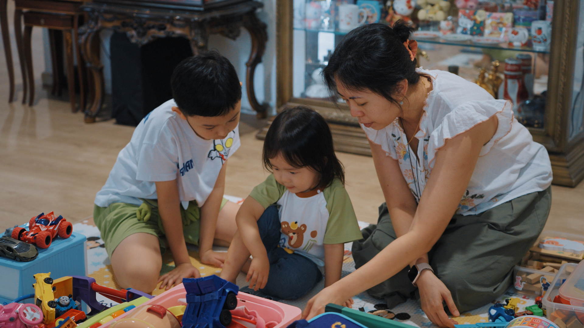 Image of family playing together