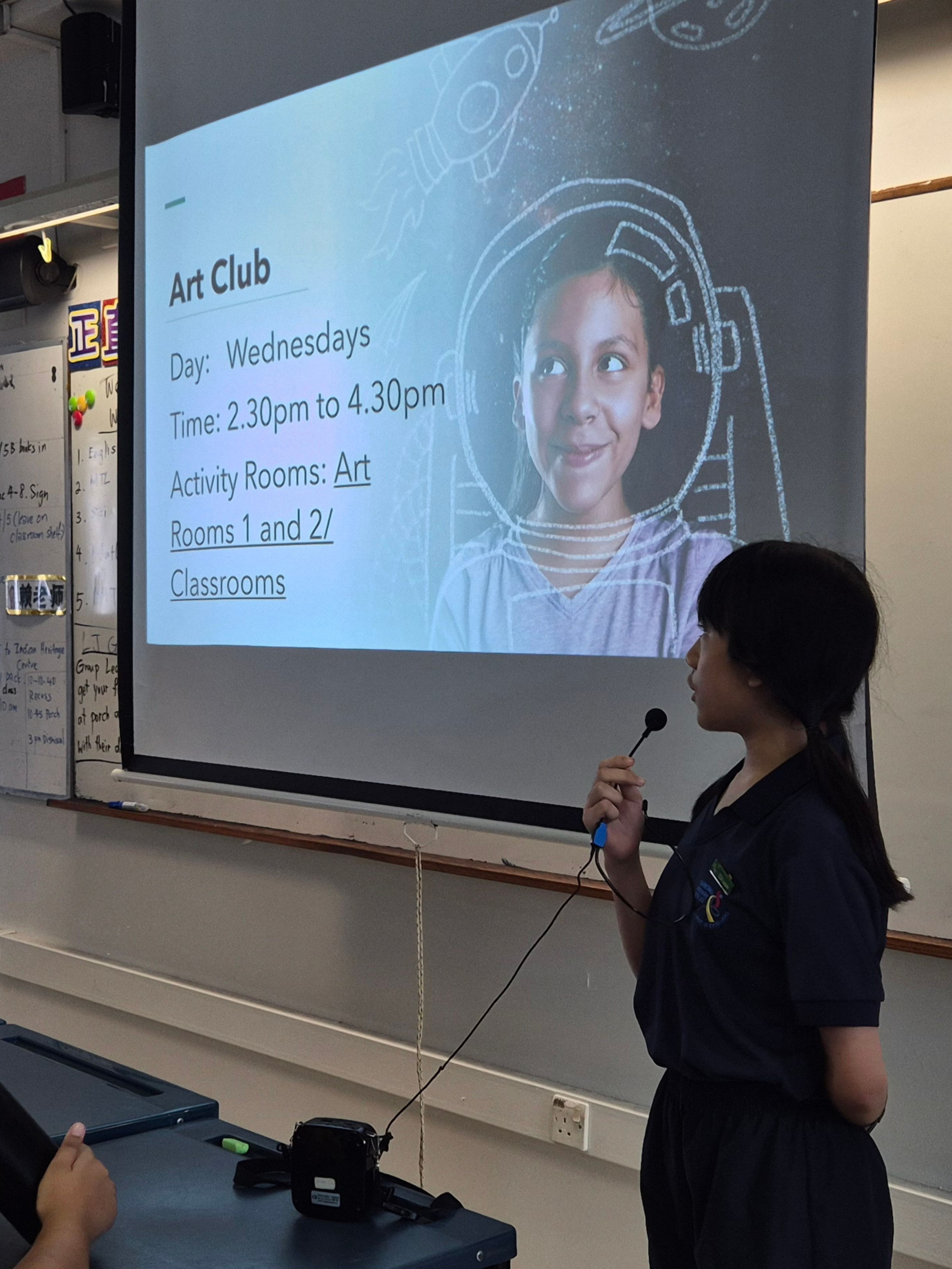 Presentation for the Primary 3 students who may be interested to join Art Club