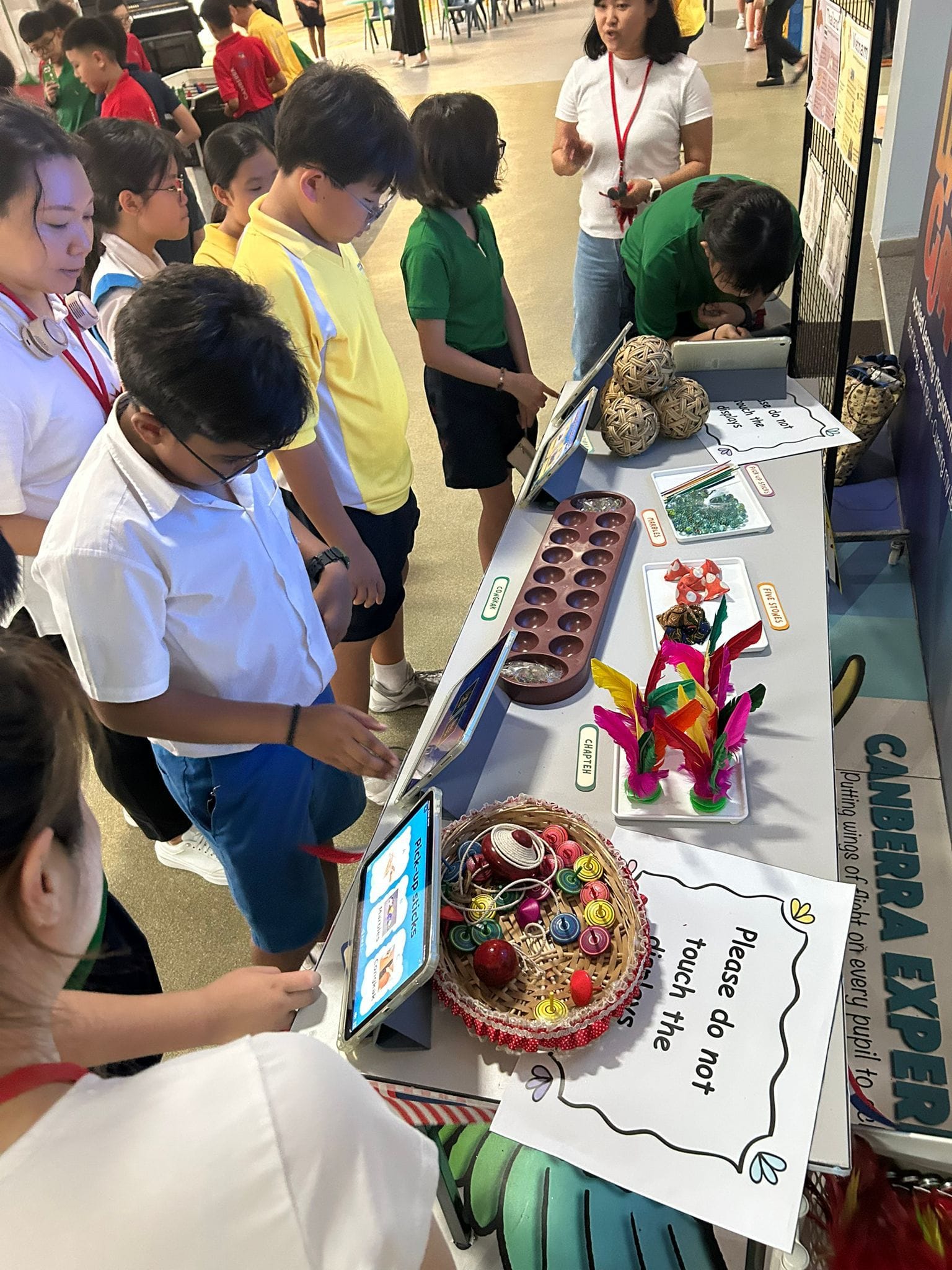 Students learnt about different ASEAN cultures through activities during recess on International Friendship Day.