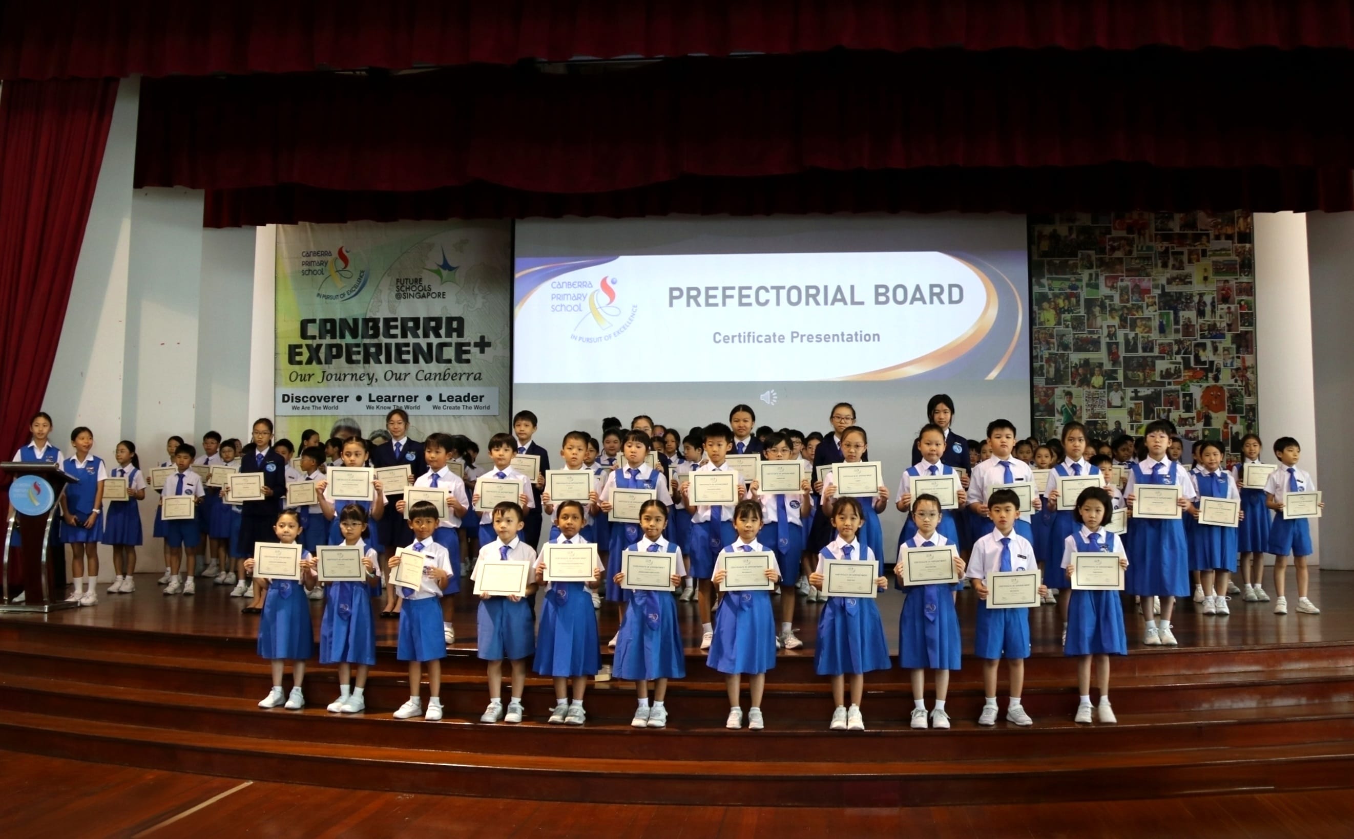 Prefectorial Board being recognised at the Leaders’ Investiture ceremony