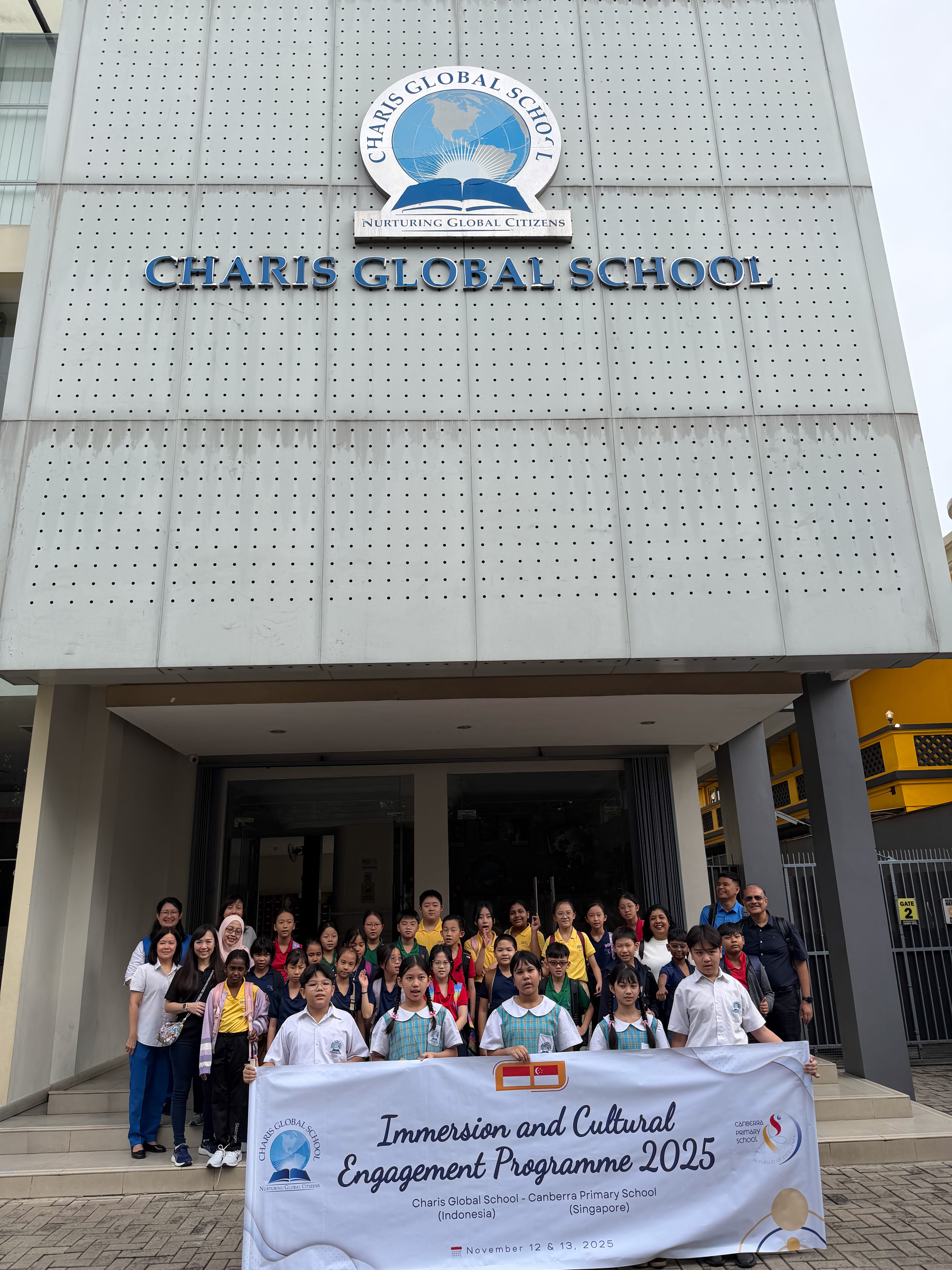 Canberra Primary School and Charis Global School students and teachers gathered at Charis Global School for the immersion and cultural engagement programme. 