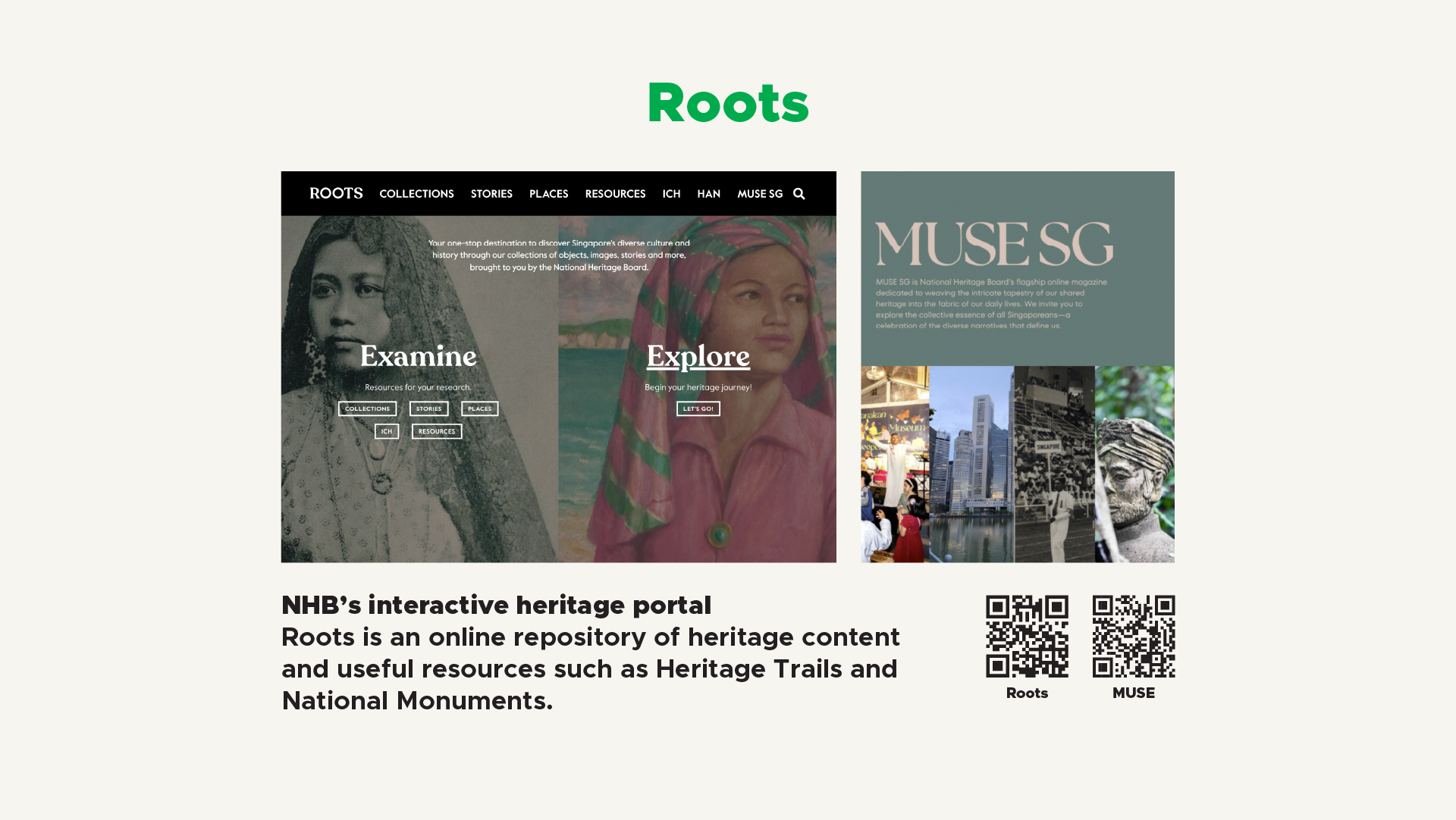 Information on NHB's interactive heritage portal