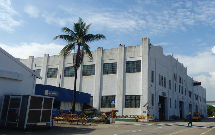Present photo of the former Naval Workshop at Sembawang Shipyard