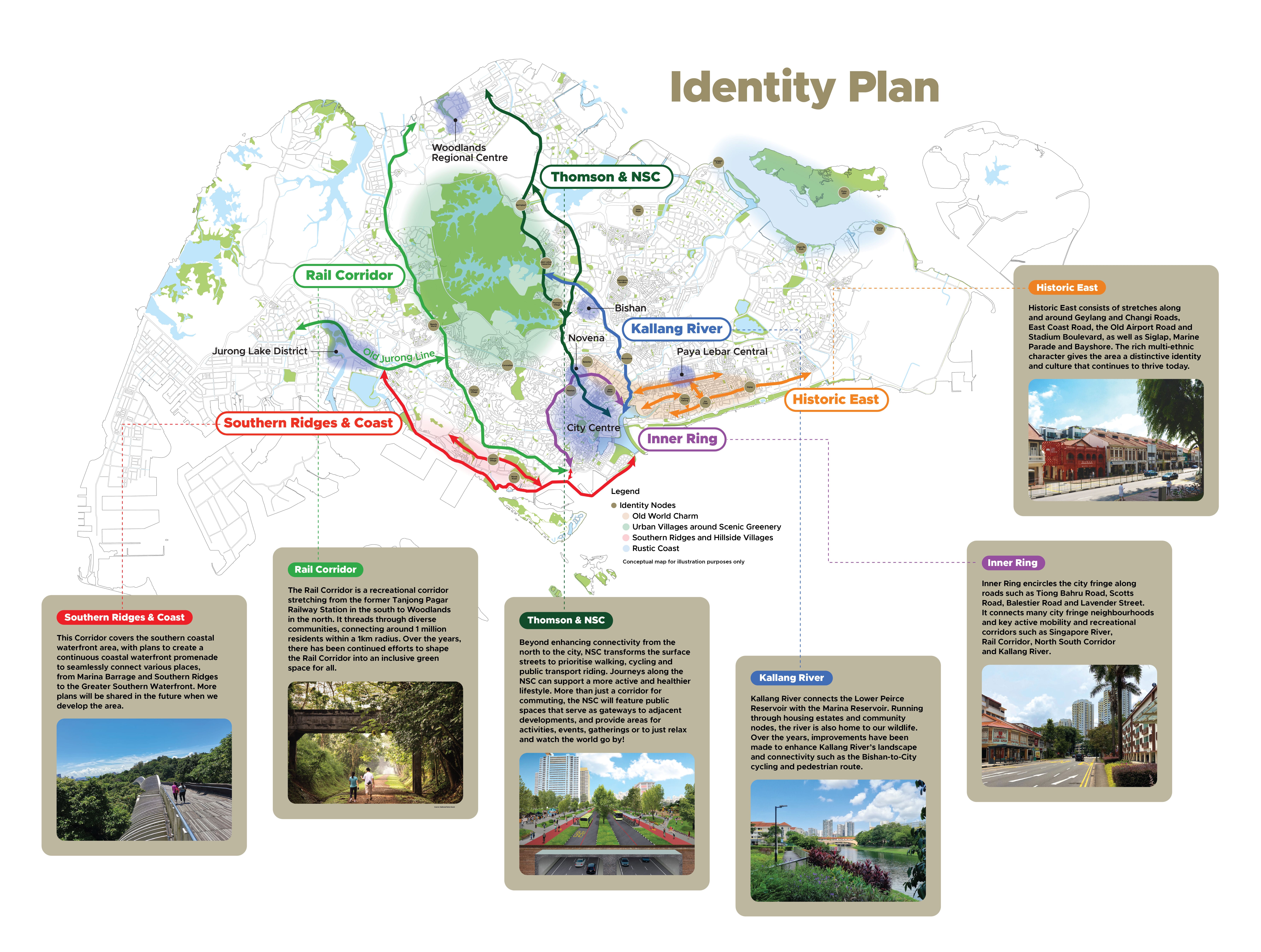 Map showing Identity Corridors