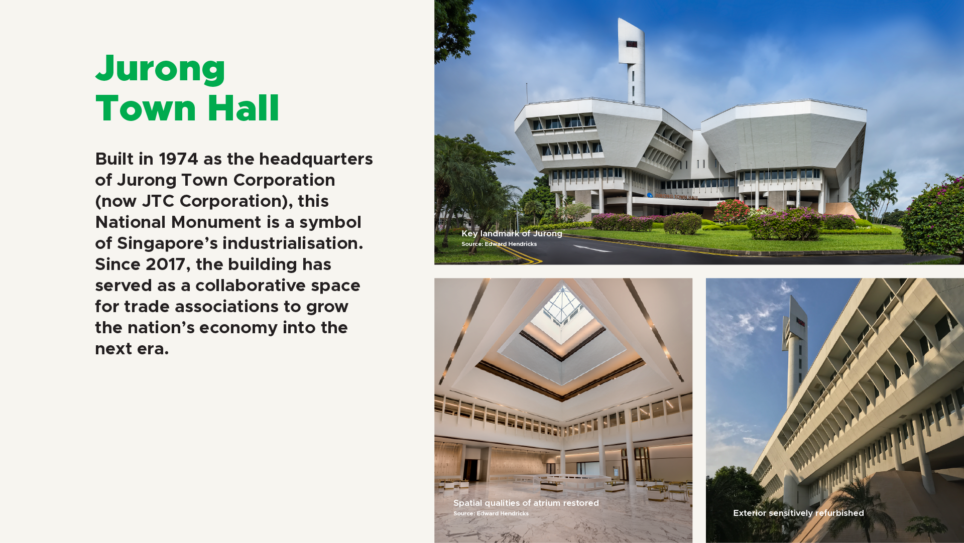 Information and photos of Jurong Town Hall
