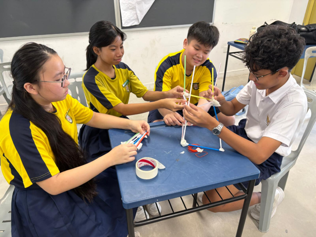 Students engaged in a collaborative learning activity