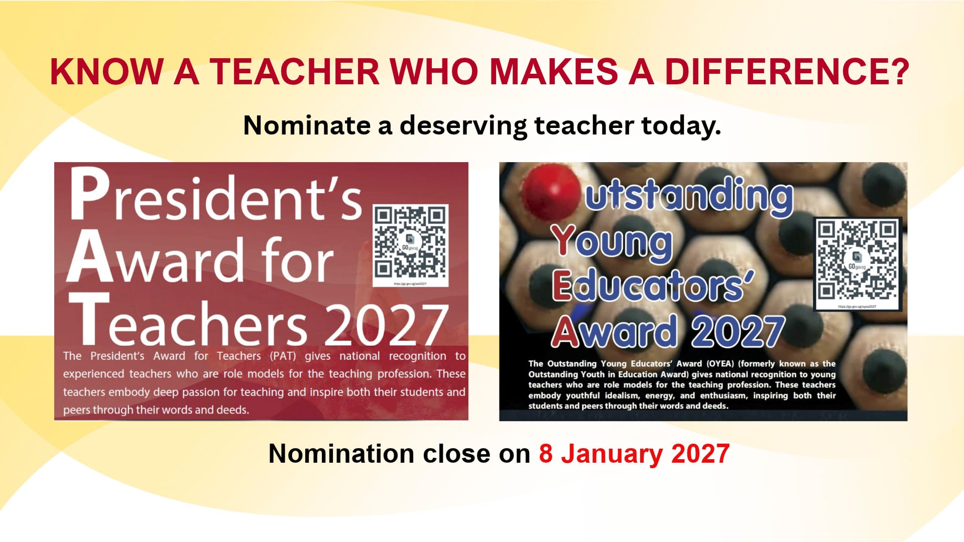 Poster for PAT and OYEA Award