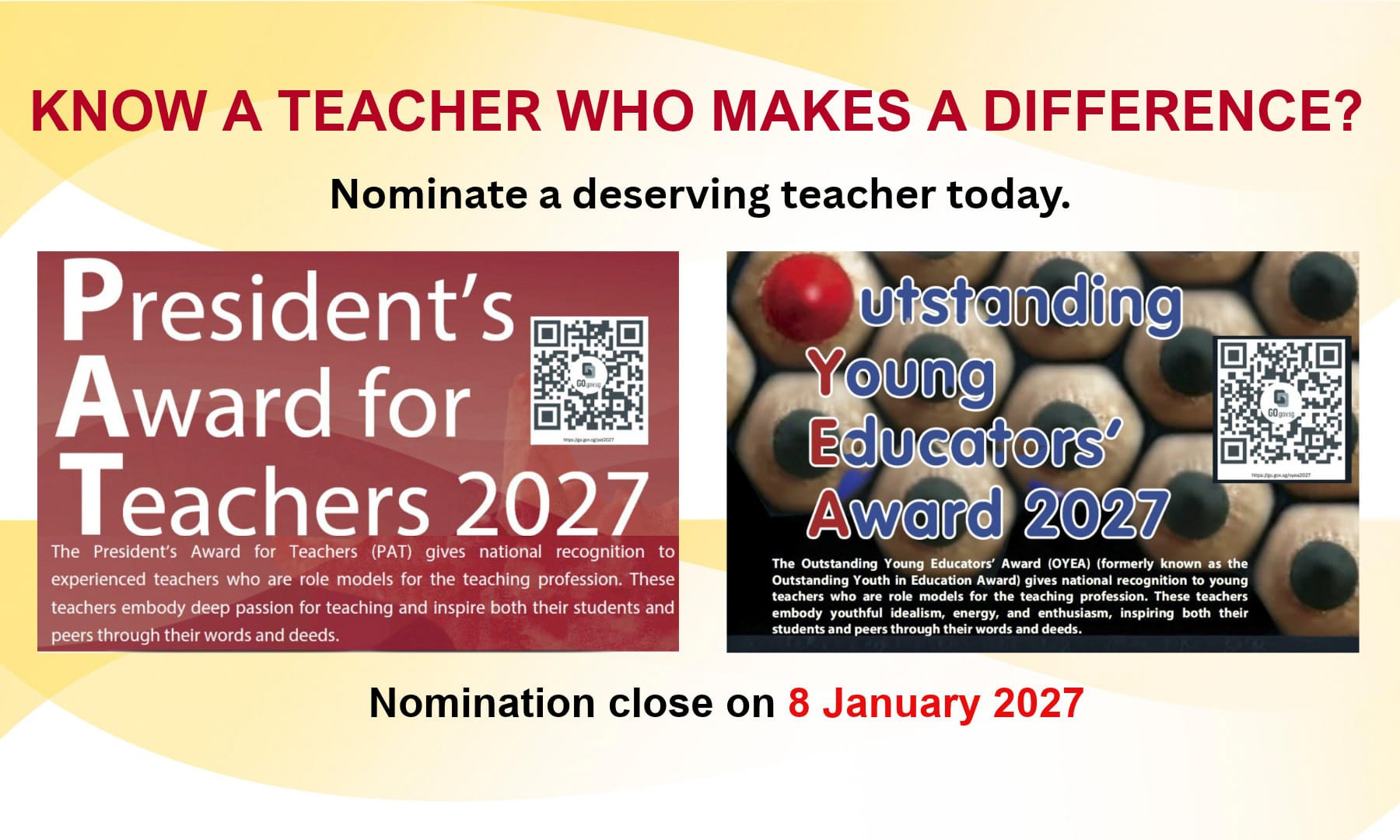 Poster for PAT and OYEA Award