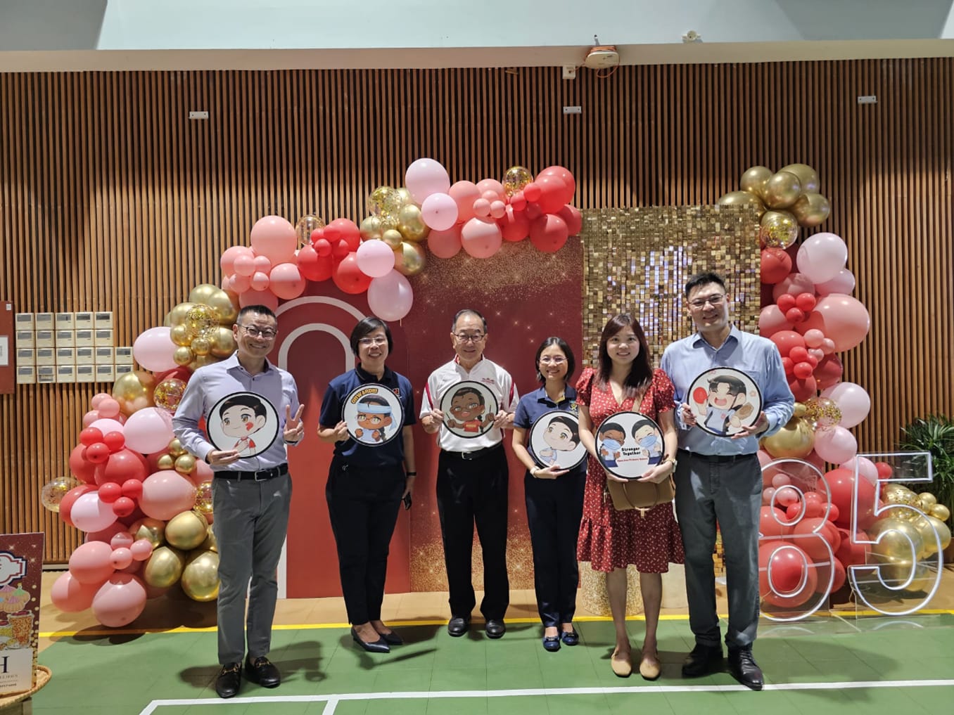 Principal Ms Poh and members of the School Management Committee at the 35th Founders' Day.