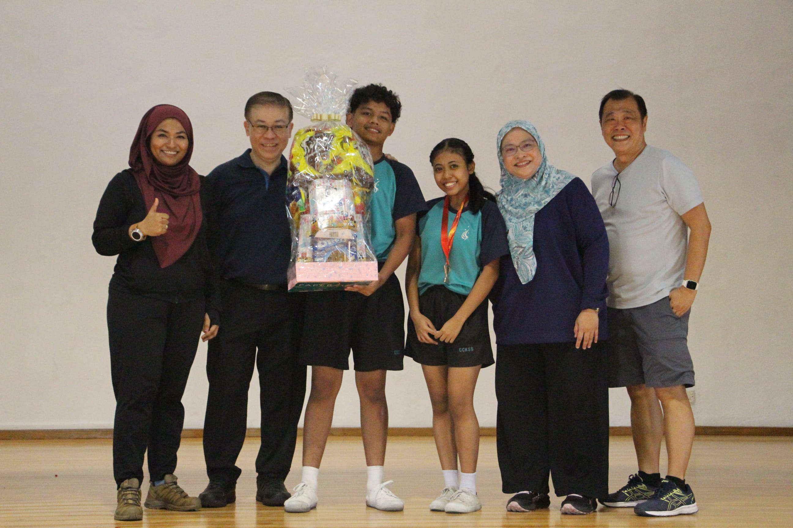 Class winners pose with their prize