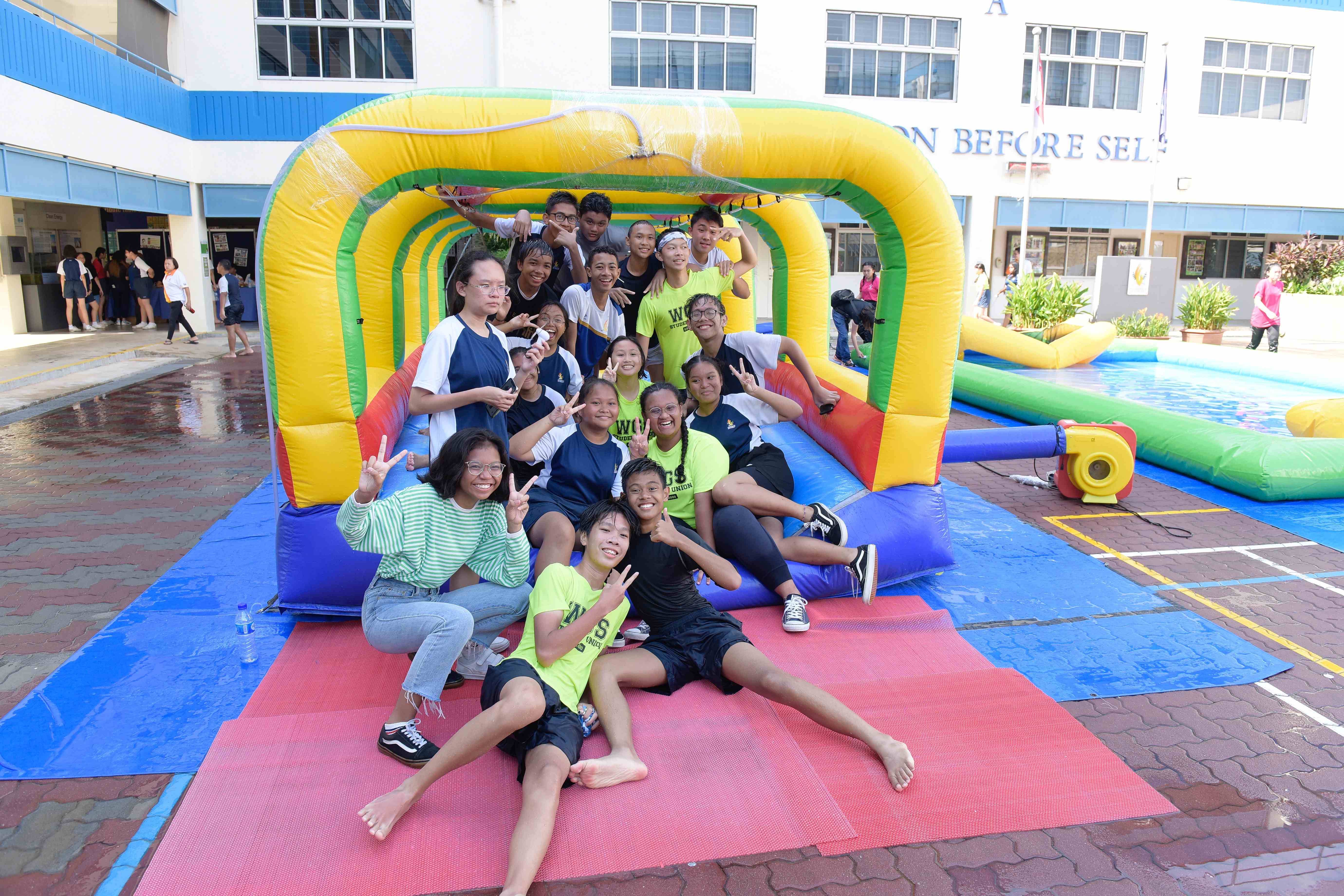 Students posing during the 20th Anniversary Celebrations