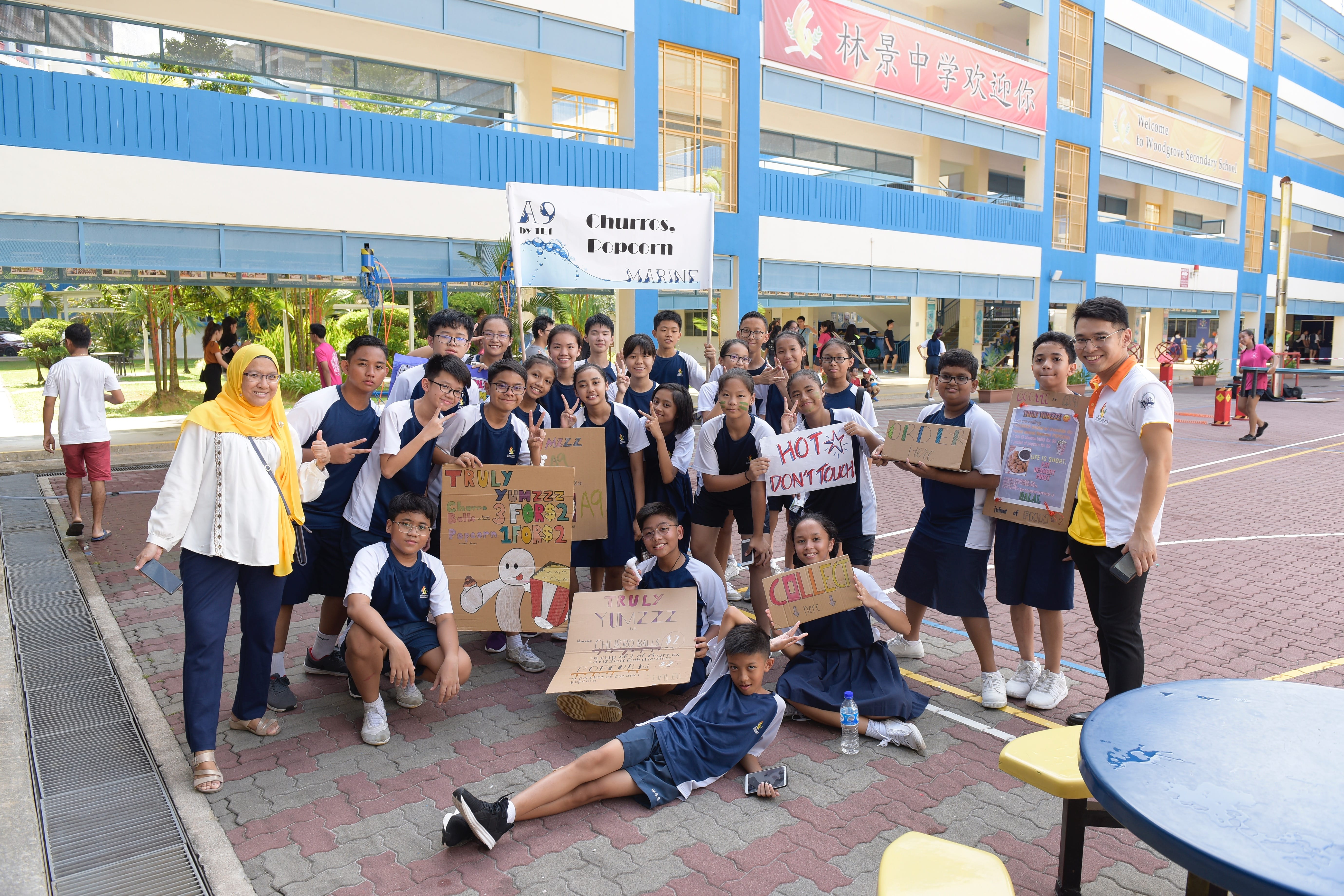 Students posing during the 20th Anniversary Celebrations