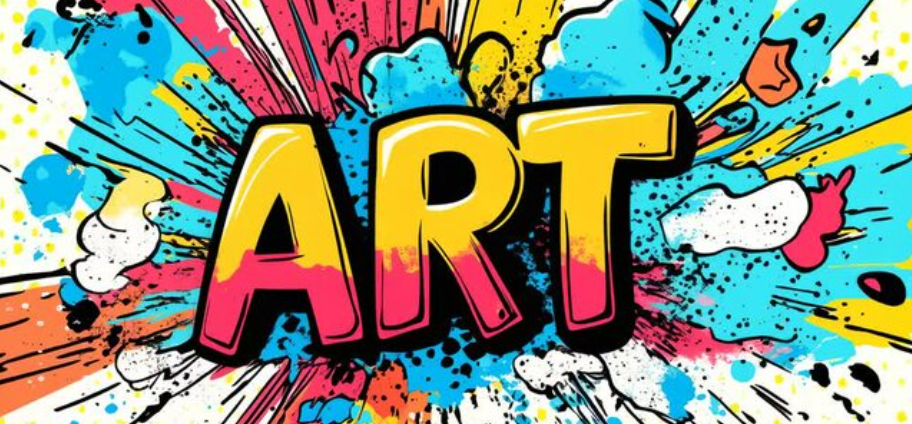Graffiti poster with the word ART on it
