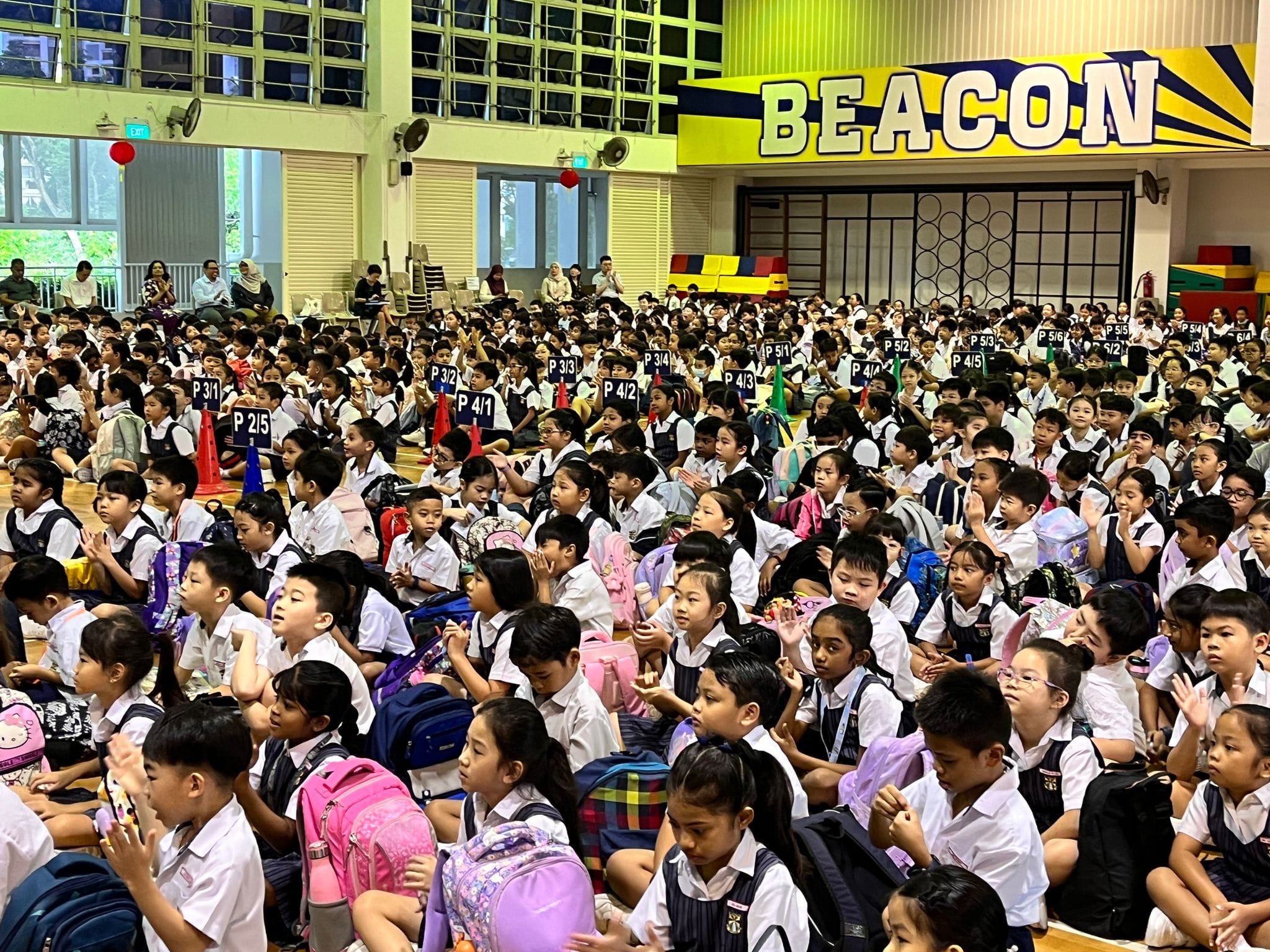 Students listening attentively to the “Digital Jungle” story