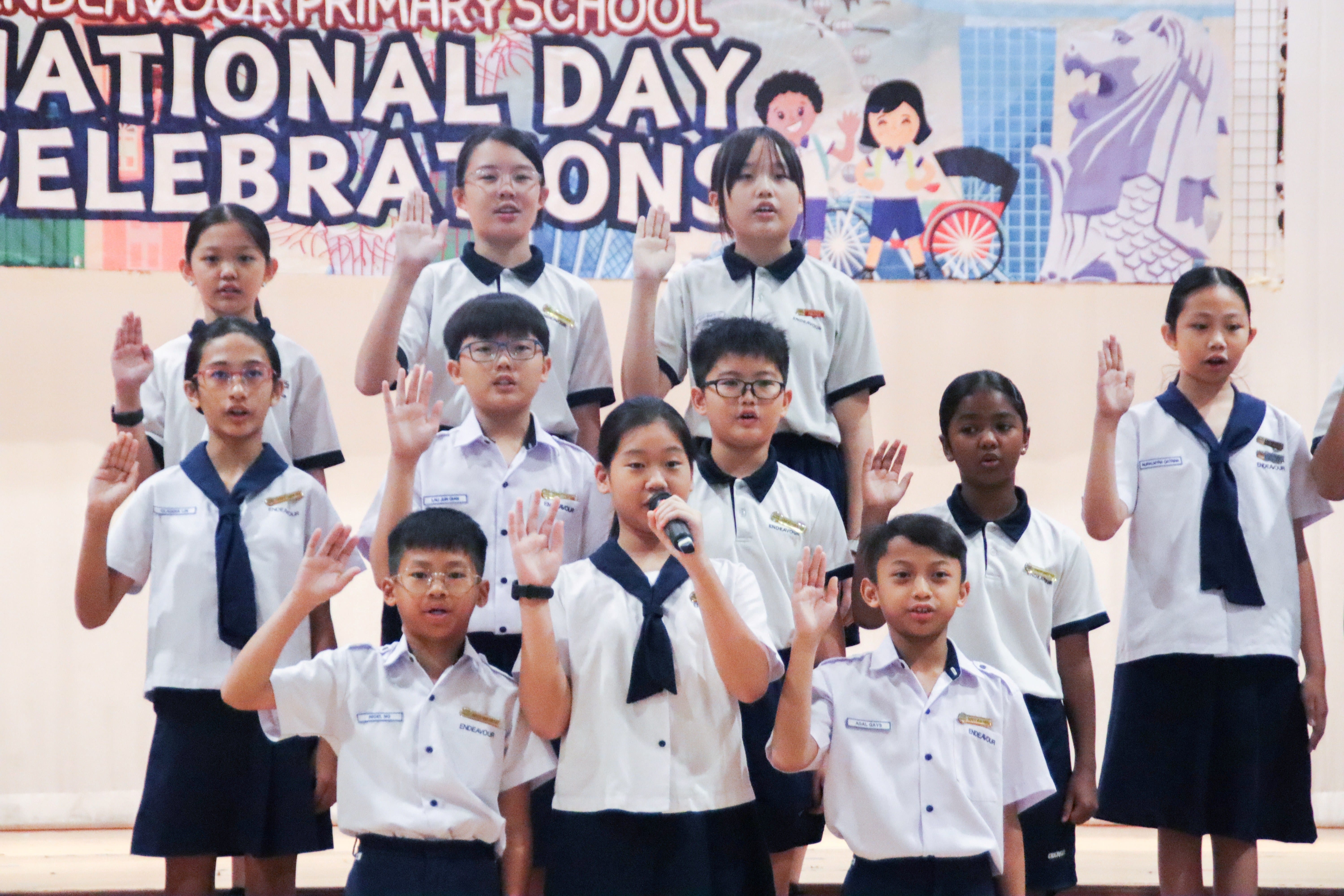 Student Leaders taking an oath during Student Leaders Investiture.